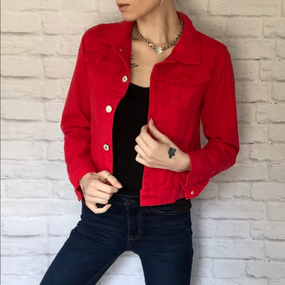 NWT ‘Candy Apple’ Denim Jacket - Picture 2 of 8